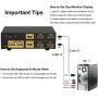 CKL HDMI KVM Switch 2 Port Dual Monitor Extended Display, USB KVM Switch HDMI 2 in 2 Out with Audio Microphone Output and USB 2.0 Hub, PC Monitor Keyboard Mouse Switcher 4K@30MHz CKL-922HUA