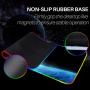 Reawul Gaming Mouse Pad Large - RGB Mouse Pad Soft Oversize Glowing Led Extended Mousepad, Non-Slip Rubber Base Computer Keyboard Mouse Pad, 14 Lighting Modes for Gaming - 31.5 X 11.8in