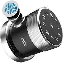 DATO Smart Door Lock, Silver,Keyless Fingerprint and Touchscreen,Secure Bluetooth, Easy Install, Digital Door Lock,Great for Airbnb, Homes, Apartments, Hotels and Offices