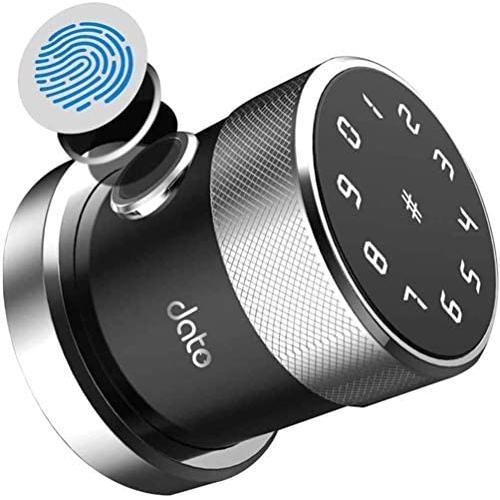DATO Smart Door Lock, Silver,Keyless Fingerprint and Touchscreen,Secure Bluetooth, Easy Install, Digital Door Lock,Great for Airbnb, Homes, Apartments, Hotels and Offices
