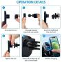 WAITIEE Magnetic Wireless Car Charger Compatible with iPhone 12/12 Pro/ 12 Pro Max/ 12 Mini with QC3.0 Adapter 15W/ 10W/ 7.5W/ 5W Fast Wireless Car Charger Mount with Secure Air Vent Clamp (Black)