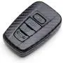 TANGSEN Smart Key Fob Case for TOYOTA AVALON CAMRY COROLLA HATCHBACK C-HR PRIUS PRIME RAV4 2 3 4 Button Keyless Entry Remote Personalized Protective Cover Plastic 3D Carbon Fiber Emboss
