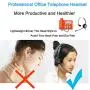 Emaiker Wired Call Center Noise Cancelling Corded Monaural Telephone Headphone for Deskphones U10P-S RJ9 Headset with Mic Mircrophone for Desk Landline Phone IP Phones for Office telemarketing Work