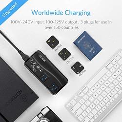 [Pure Sine Wave] BESTEK Power Converter for International Travel, 220V to 110V Voltage Converter Adapter - Works for Curling Iron Overseas in European/UK/Ireland/Australia and More - 6A USB W/QC3.0
