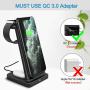 Wireless Charging Station, 3 in 1 Qi-Certified Fast Wireless Charger Stand Dock for Airpods Pro/ 2, Apple Watch 6 SE 5 4 3 2, iPhone 12/12 Pro/ 11/ 11Pro/ X/XS/XR /8/8 Plus/Qi Phones