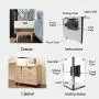 Smart Touch Cabinet Locks,Keyless Drawer Lock,Furniture Wardrobe Keypad Lock,Electronic Lock for Home/Office/Gym/Rental Hosts/Locker (Vertical)