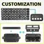 8 Gang Switch Panel, AKD Part Circuit Control Box Universal Switch Box Wiring Harness Touch Panel On Off Button for Truck Marine