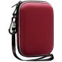 Lacdo Hard Drive Carrying Case for Western Digital WD My Passport Ultra WD Elements SE WD P10 Game Drive Portable External Hard Drive 1TB 2TB 3TB 4TB 5TB USB 3.0 2.5 inch HDD Travel Storage Bag, Red