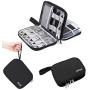 JINFIRE Electronics Organizer Travel Cable Organizer Waterproof Portable Electronics Accessories Case Gadget Bag for 7.9'' IPad Mini, Chargers, Cord, Phone, USB, SD Card,Black