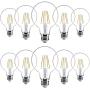 Sunco Lighting 10 Pack G25 LED Bulb, Dimmable, 5.5W=60W, 6000K Daylight Deluxe, Vintage Edison Filament Globe, 500 LM, E26 Base, Indoor/Outdoor Lights - UL