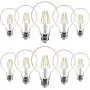 Sunco Lighting 10 Pack G25 LED Bulb, Dimmable, 5.5W=60W, 6000K Daylight Deluxe, Vintage Edison Filament Globe, 500 LM, E26 Base, Indoor/Outdoor Lights - UL