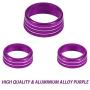 ToolEpic for Dodge Challenger Charger Accessories 2015-2021 and for Ram 1500 2013-2018 - Decor Trim Rings Set of 3 - Best Aluminum Alloy Crazy Purple - Air Conditioning Volume Radio Button Knob Cover