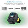 Eyoyo 1D Wireless Ring Barcode Scanner, Compatible with Bluetooth Function & 2.4GHz Wireless & Wired Connection, Portable Wearable Mini Finger Bar Code Reader Work with Windows, Mac OS, Android 4.0+,