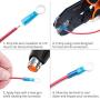 130 PCS Ring Terminals 1/4'' Blue 16-14 AWG - Electrical Connectors - Heat Shrink Wire Connector Kit - Automotive Marine Ring Connectors by Wirefy