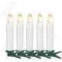 NYS 10 Pieces LED Christmas Candle,Christmas Tree LED Candles,Holiday Lighting, Christmas Tree Decorations, Christmas Lights, Multifunction Electronic Candle, Warm White Light, Including Controller