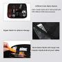 Matein Electronics Travel Organizer, Waterproof Electronic Accessories Case Portable Double Layer Cable Storage Bag for Cord, Charger, Flash Drive, Phone, Ipad Mini, SD Card, Gifts for Him, Black