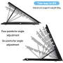 Metal Mesh Laptop Tablet Stand, Foldable Portable Ventilated Desktop Laptop Holder, Desktop Document Book Holder, Black (Black3)