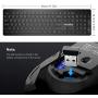 VicTsing Wireless Keyboard and Mouse [Whisper Quiet], 2.4G Wireless Keyboard Mouse Combo, Cordless Computer Keyboard and Silent Mouse, Nano USB Receiver for PC Laptop Chromebook Notebook Windows,Black