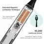 Sonic Electric Toothbrush for Adults, YUNCHI Y7 Rechargeable Ultrasonic Power Whitening Toothbrush, 5 Modes with Smart Timer, 10 Brush Heads & Travel Case, Black