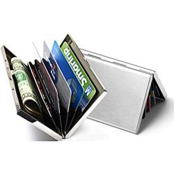 Bofit Stainless Steel RFID Blocking Credit Card Wallet Case Holder Slim & Stylish Design for Men & Women