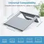 Nulaxy Foldable Laptop Stand, Portable Aluminum Computer Riser, Adjustable Macbook Cooing Holder for MacBook Air Pro, Dell, HP, Lenovo from 10-15.8’’ Laptops, Grey