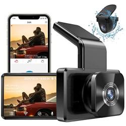 AUTOWOEL Dash Cam Built in WiFi GPS, FHD 1080P Dash Cam Front and Rear Camera with 3'' IPS Screen, 310°Dual Dash Cam, WDR, HDR, Night Vision, Reverse Mode, G-Sensor, Parking Monitor, Loop Recording