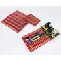 ElectroCookie Prototype PCB Solderable Breadboard for Electronics Projects Compatible for DIY Arduino Soldering Projects, Gold-Plated (5 Pack + 1 Mini Board, Red)