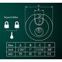 Keyed Alike Stainless Steel Disc Padlock, Same Key Open, for Self Storage, Farm, Recycle Box, Truck, 2-3/4''(70mm) (10)