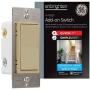 GE Enbrighten Add-On Switch with QuickFit and SimpleWire, GE Z-Wave/GE Zigbee Smart Lighting Controls, Compatible with Alexa, Google Assistant, NOT A STANDALONE SWITCH, Ivory, 47188