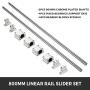 BestEquip Linear Rail Slide 2PCs 16mm x 800mm Linear Bearing Slide Set with 4Pcs Block Bearings SC20UU+4Pcs Shaft Support Linear Shaft CNC Parts Kits for Electronic Equipment Guide Bar