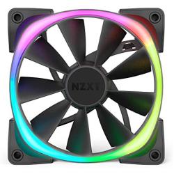 NZXT AER RGB 2 - HF-28120-B1 - 120mm - Advanced Lighting Customizations - Winglet Tips - Fluid Dynamic Bearing - LED RGB PWM Fan for Hue 2 - Single (HUE2 Lighting Controller Not Included)
