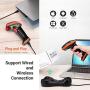 Tera [Pro Series] Wireless 1D 2D QR Barcode Scanner with Counting Screen and Charging Cradle Extra Fast Scanning Speed Ultra High Resolution Handheld Imaging Bar Code Reader for Warehouse Inventory