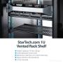 StarTech.com 1U Vented Server Rack Cabinet Shelf - 10in Deep Fixed Cantilever Tray - Rackmount Shelf for 19'' AV/Data/Network Equipment Enclosure with Cage Nuts & Screws - 44lbs capacity (CABSHELFV1U)