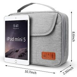 HOLIMET Cable Organiser Bag,Electronic Accessories Bag Double Layer for Travel Waterproof Cord Storage Organizer Bag for iPad, Kindle, Hard Drives, Cables, Chargers,Power Bank and More(Grey)