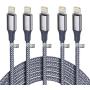 iPhone Charger,StinkLight [Apple MFi Certified] Lightning Cable 5Pack(3/3/3/6/10FT) Braided Nylon Fast Charger Cable Compatible iPhone 12Pro Max/12Pro/12/11Pro Max/11Pro/11/XS/XsMax/XR/8/7/6/iPad/iPod