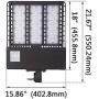 1000LED LED Shoebox Pole Light 300W 33,600Lm, 1000W HID/HPS Equal, 5000K, AC100-277V Input Voltage, Waterproof IP65, for Street Area, Parking Lot Lights