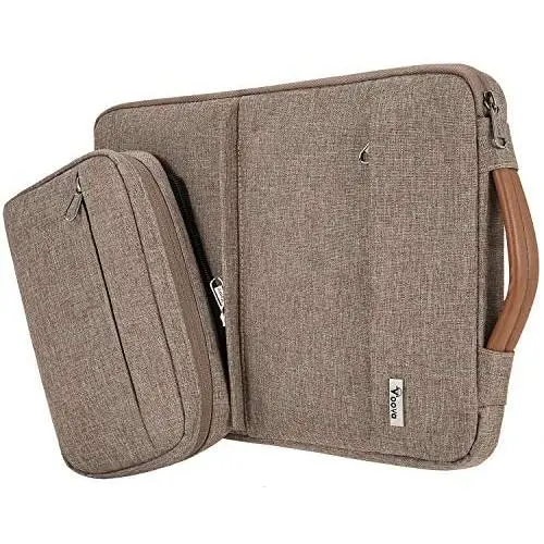 Voova Smart Laptop Sleeve Case Computer Carrying Bag with Attachable Separate Accessory Pouch, Compatible with 13-13.3 inch MacBook Air/MacBook Pro, 13 XPS / Chromebook / Notebook, Waterproof, Khaki Voova Smart Laptop Sleeve Case Computer Carrying Bag with Attachable Separate Accessory Pouch, Compatible with 13-13.3 inch MacBook Air/MacBook Pro, 13 XPS / Chromebook / Notebook, Waterproof, Khaki
