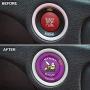 ToolEpic for Dodge Challenger Charger Scat Pack Decal Accessories 2015-2021 - Engine Start Stop Button Overlay Sticker Emblem - Push to Start Button Plum Crazy Purple Badge Cover - Perfect for Decals