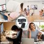 Webcam with Microphone - Jelly Comb Autofocus Full 1080P HD USB Web Camera with Privacy Cover, Computer Webcam for Video Conferencing, Teaching, Streaming and Gaming, W10