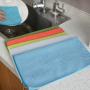 SINLAND Microfiber Dish Cloth for Washing Dishes Dish Rags Best Kitchen Cloths Cleaning Cloths with Poly Scour Side 5 Color Assorted 12''x12'' 10 Pack (Pinkx2+bluex2+whitex2+yellowx2+greenx2)