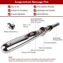 Acupuncture Pen 5 in 1, Electronic Pulse Massage Pen with 5 Heads, Electric Laser Meridian Massager with 9 Levels Adjustable, Acupoint Therapy Energy Pen Relief Pain with 1 AA Battery and Velvet Bag