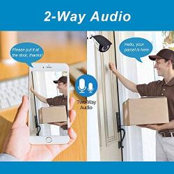[New 2 Pack] WiFi Camera Outdoor, SV3C 1080P HD Two Way Audio Security IP Cameras, Motion Detection Surveillance Camera, IR LED Night Vision CCTV Cameras for Indoor Outdoor, Support Max 128GB SD Card