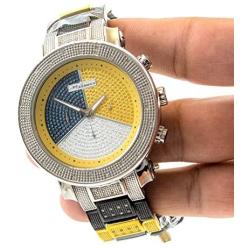 JoJino TISZA IJ-1022. 50.50 MM . ROUND. MENS Diamond Watch. (WHITE)