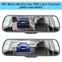 Rohent N01 AHD 1080P Backup Camera with 5'' Mirror Monitor 2021 New Chips Two Video Channels Driving Hitch Rear/Front View ONE-Wire Installation with Grid Lines DIY Setting for Cars,SUVs,Trucks