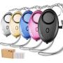 TOODOO 130 db Safesound Personal Security Alarm Keychain, Safety Emergency for Women, Kids, Girls, Self Defense Electronic Device as Bag Decoration (5 Pack- Multicolor)
