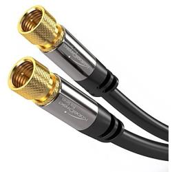 KabelDirekt – Digital Coaxial Audio Video Cable (75 feet) Satellite Cable Connectors – Coax Male F Connector Pin – Coax Cables for Satellite Television – Pro Series