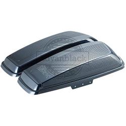 Moto Onfire Big Blue Pearl, Dual 6x9 inch, Speaker Lids Fit for Harley Touring, Street Glide, Road Glide, 2014 2015 2016 2017 2018 2019 2020