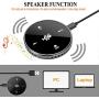 USB Conference Microphone with Speaker,Omnidirectional Speakerphone Computer Mic with 360º Voice Pickup, Touch-Sensor Buttons to Mute/Volume for Streaming, VoIP Call,Skype, Webinar, Interview-Black