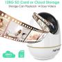 Dog Camera - 1080P Dog Camera with Phone App, Pan/Tilt/Zoom Home Camera with 2-Way Audio, AI Human Detection, Night Vision, Cloud Storage/TF Card, Compatible with Alexa, Camera for Pets/Baby