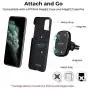 Wireless Charging Magnetic Car Mount PITAKA MagEZ Mount Qi Only Compatible with MagEZ Case Fast Charging Phone Holder with USB A-C Cable Air Vent Mount for iPhone Galaxy Qi Smartphone